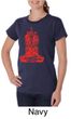 Ladies Yoga Shirt Red Tara Organic Tee T-Shirt