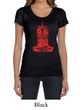 Ladies Yoga Shirt Red Tara Scoop Neck Tee T-Shirt