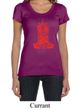 Ladies Yoga Shirt Red Tara Scoop Neck Tee T-Shirt