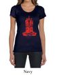 Ladies Yoga Shirt Red Tara Scoop Neck Tee T-Shirt