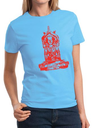 Ladies Yoga Shirt Red Tara Tee T-Shirt