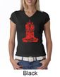 Ladies Yoga Shirt Red Tara V-neck Tee T-Shirt
