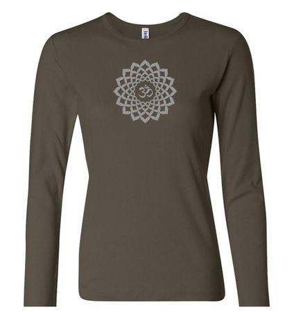 Ladies Yoga Shirt Sahasrara Chakra Meditation Long Sleeve Shirt