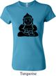 Ladies Yoga Shirt Shadow Buddha Crewneck Tee T-Shirt