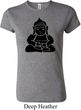Ladies Yoga Shirt Shadow Buddha Crewneck Tee T-Shirt