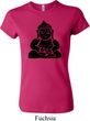 Ladies Yoga Shirt Shadow Buddha Crewneck Tee T-Shirt