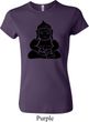 Ladies Yoga Shirt Shadow Buddha Crewneck Tee T-Shirt