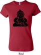 Ladies Yoga Shirt Shadow Buddha Crewneck Tee T-Shirt