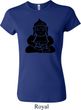 Ladies Yoga Shirt Shadow Buddha Crewneck Tee T-Shirt