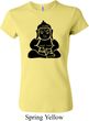 Ladies Yoga Shirt Shadow Buddha Crewneck Tee T-Shirt