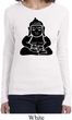 Ladies Yoga Shirt Shadow Buddha Long Sleeve Tee T-Shirt