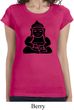 Ladies Yoga Shirt Shadow Buddha Longer Length Tee T-Shirt