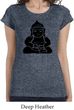 Ladies Yoga Shirt Shadow Buddha Longer Length Tee T-Shirt