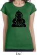Ladies Yoga Shirt Shadow Buddha Longer Length Tee T-Shirt
