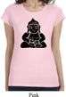 Ladies Yoga Shirt Shadow Buddha Longer Length Tee T-Shirt