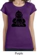 Ladies Yoga Shirt Shadow Buddha Longer Length Tee T-Shirt