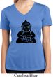Ladies Yoga Shirt Shadow Buddha Moisture Wicking V-neck Tee T-Shirt