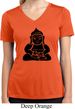 Ladies Yoga Shirt Shadow Buddha Moisture Wicking V-neck Tee T-Shirt