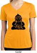 Ladies Yoga Shirt Shadow Buddha Moisture Wicking V-neck Tee T-Shirt