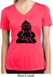 Ladies Yoga Shirt Shadow Buddha Moisture Wicking V-neck Tee T-Shirt