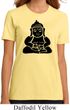 Ladies Yoga Shirt Shadow Buddha Organic Tee T-Shirt