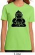 Ladies Yoga Shirt Shadow Buddha Organic Tee T-Shirt