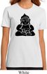 Ladies Yoga Shirt Shadow Buddha Organic Tee T-Shirt