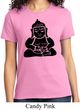 Ladies Yoga Shirt Shadow Buddha Tee T-Shirt