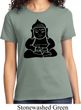 Ladies Yoga Shirt Shadow Buddha Tee T-Shirt