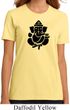 Ladies Yoga Shirt Shadow Ganesha Organic Tee T-Shirt