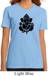 Ladies Yoga Shirt Shadow Ganesha Organic Tee T-Shirt