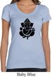 Ladies Yoga Shirt Shadow Ganesha Scoop Neck Tee T-Shirt