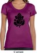 Ladies Yoga Shirt Shadow Ganesha Scoop Neck Tee T-Shirt