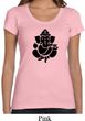 Ladies Yoga Shirt Shadow Ganesha Scoop Neck Tee T-Shirt