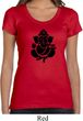 Ladies Yoga Shirt Shadow Ganesha Scoop Neck Tee T-Shirt