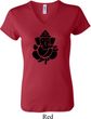 Ladies Yoga Shirt Shadow Ganesha V-neck Tee T-Shirt