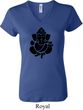 Ladies Yoga Shirt Shadow Ganesha V-neck Tee T-Shirt