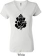 Ladies Yoga Shirt Shadow Ganesha V-neck Tee T-Shirt