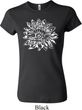 Ladies Yoga Shirt Sketch Lotus Crewneck Tee T-Shirt