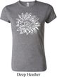 Ladies Yoga Shirt Sketch Lotus Crewneck Tee T-Shirt
