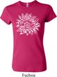 Ladies Yoga Shirt Sketch Lotus Crewneck Tee T-Shirt