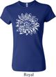 Ladies Yoga Shirt Sketch Lotus Crewneck Tee T-Shirt