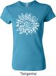 Ladies Yoga Shirt Sketch Lotus Crewneck Tee T-Shirt
