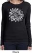 Ladies Yoga Shirt Sketch Lotus Long Sleeve Tee T-Shirt
