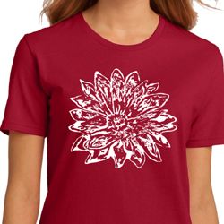 Ladies Yoga Shirt Sketch Lotus Organic Tee T-Shirt Ladies Yoga Shirt Sketch Lotus Organic Tee T-Shirt