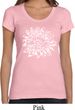 Ladies Yoga Shirt Sketch Lotus Scoop Neck Tee T-Shirt