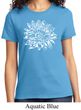 Ladies Yoga Shirt Sketch Lotus Tee T-Shirt