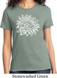 Ladies Yoga Shirt Sketch Lotus Tee T-Shirt