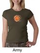 Ladies Yoga Shirt Sleeping Sun Meditation Crew Neck Shirt