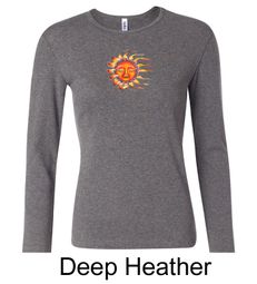 Ladies Yoga Shirt Sleeping Sun Meditation Long Sleeve Shirt Ladies Yoga Shirt Sleeping Sun Meditation Long Sleeve Shirt
